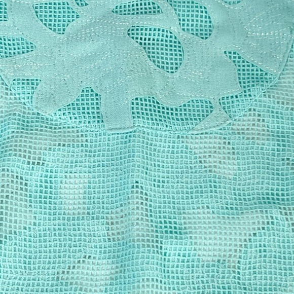 209 Wst 38 Aqua Mesh Cutout Jacket Size 6 - Picture 9 of 11